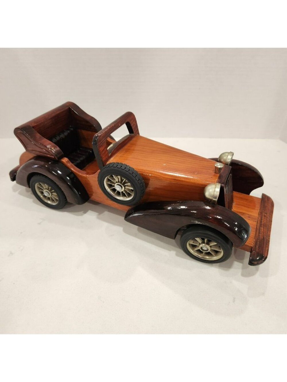 Vintage Heritage Mint Ltd Handcrafted Wooden Toy Car Brown Wood Folk Art Decor
